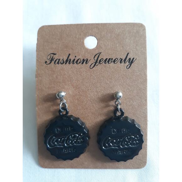 Earrings 3 Pair Lot Bottle Cap Dangle - Picture 3 of 5